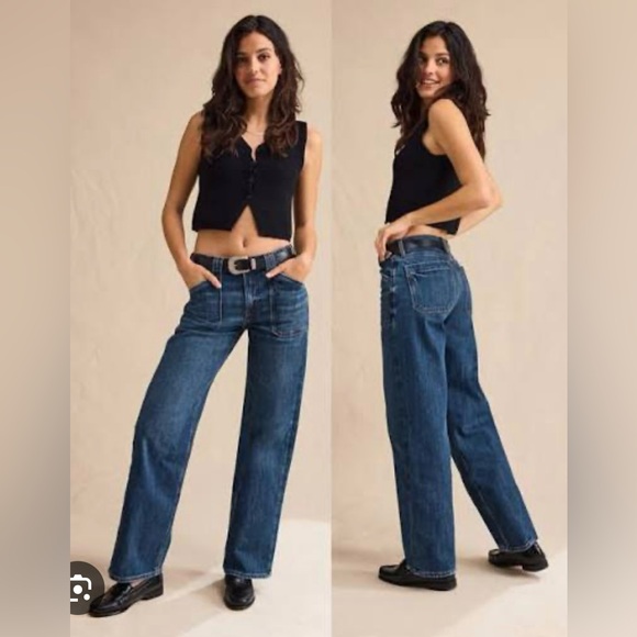 Jeans - American Eagle Mid-Rise Stovepipe Utility - Picture 13 of 14